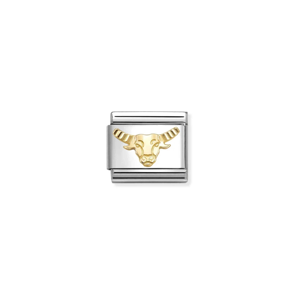 Diamond Coated Taurus Star Sign Link | 18K Gold