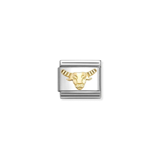 Diamond Coated Taurus Star Sign Link | 18K Gold