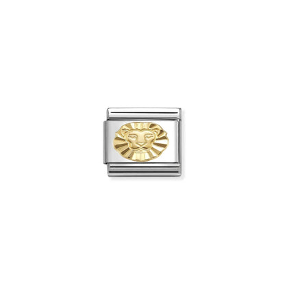 Diamond Coated Leo Star Sign Link | 18K Gold