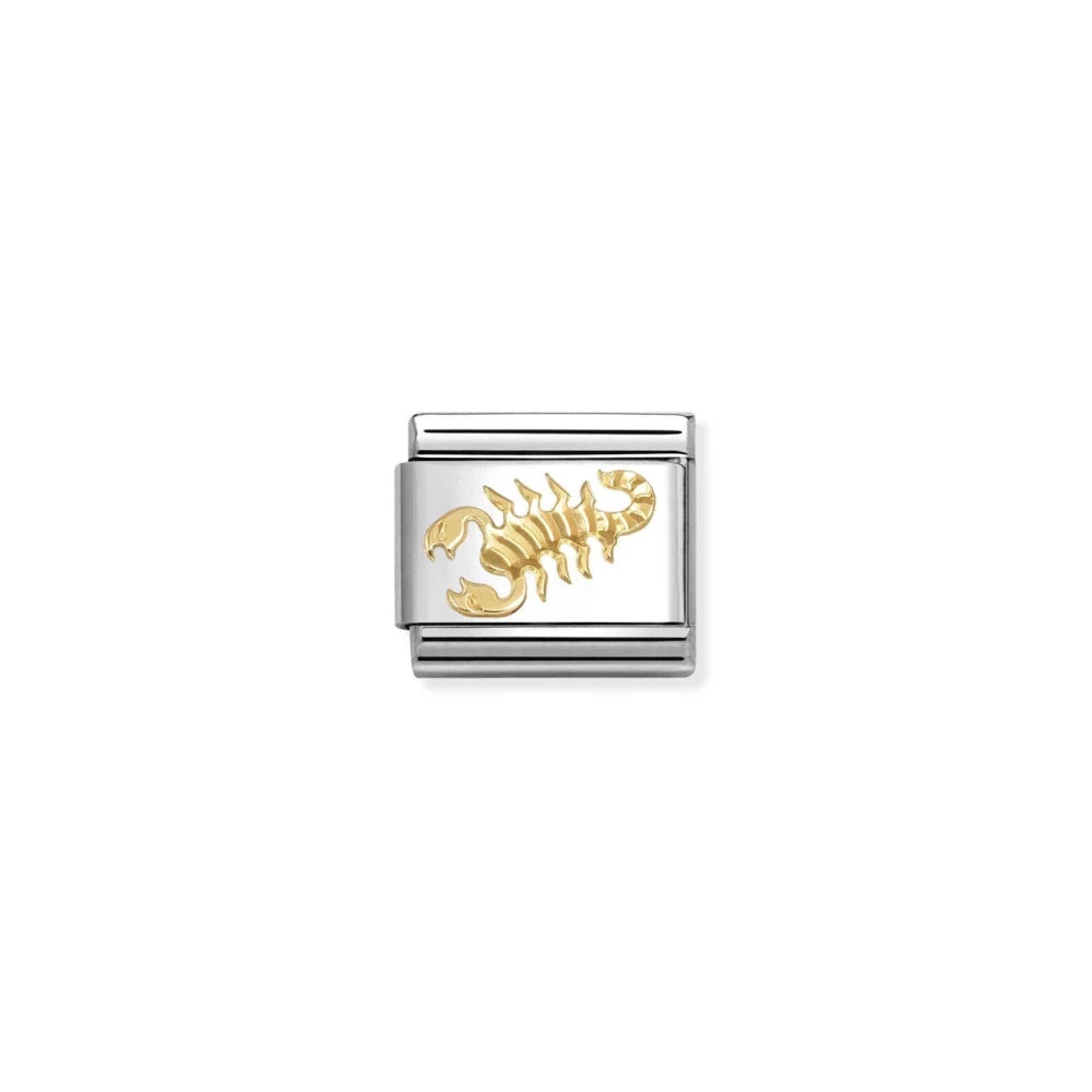 Diamond Coated Scorpio Star Sign Link | 18K Gold