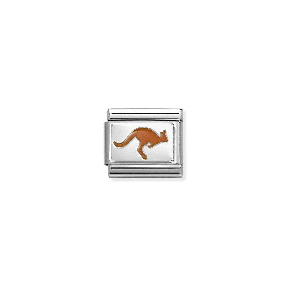 Kangaroo Link | Silver & Enamel
