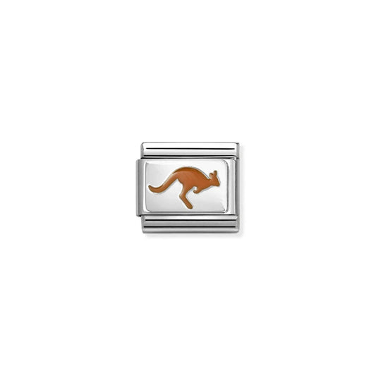 Kangaroo Link | Silver & Enamel