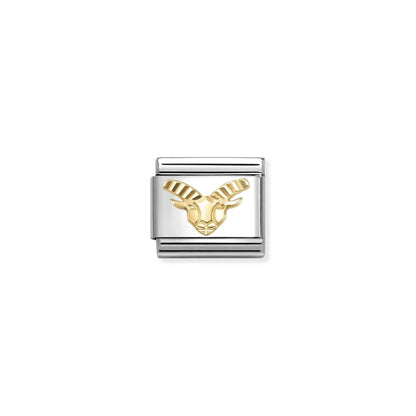 Diamond Coated Capricorn Star Sign Link | 18K Gold