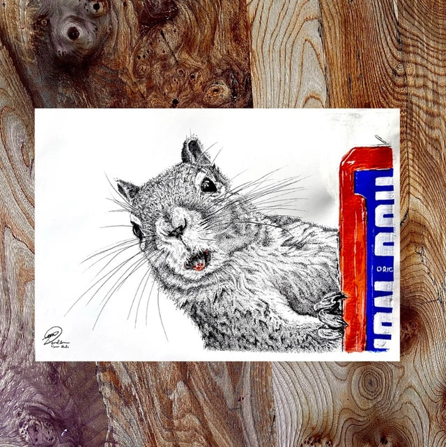 Squirrel on the Bru | A5 Print