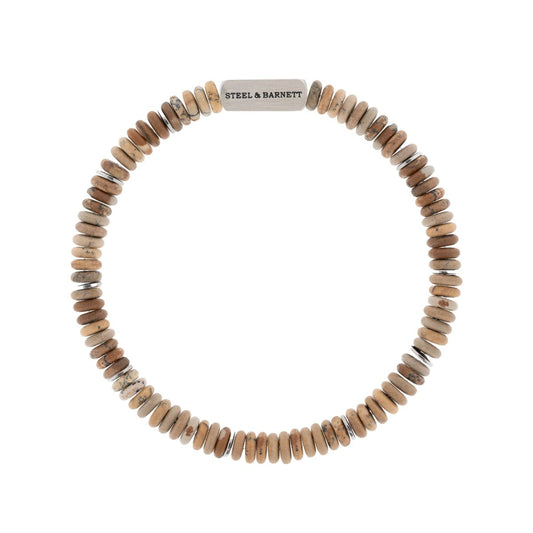 Two Tone Jasper Stone Bracelet | Large