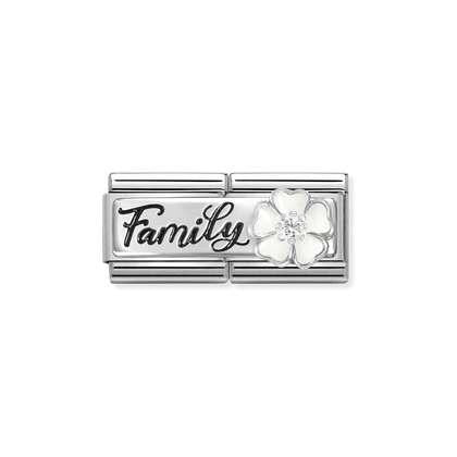 Family with Flower Double  - Silver