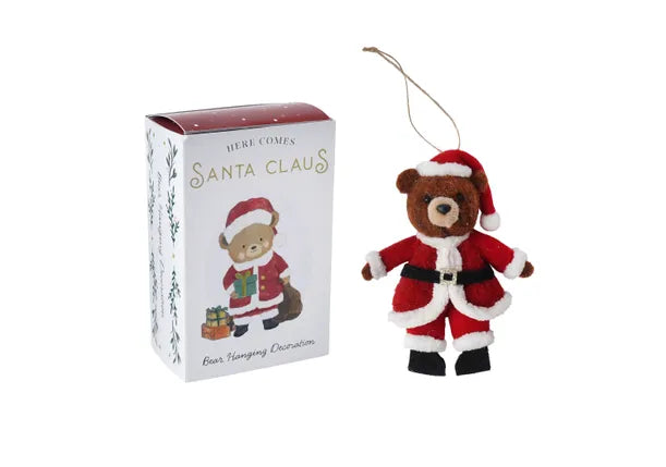 Here Comes Santa Bear | Hanging Decoration