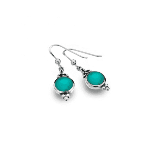 Turquoise Celtic Drop Earrings