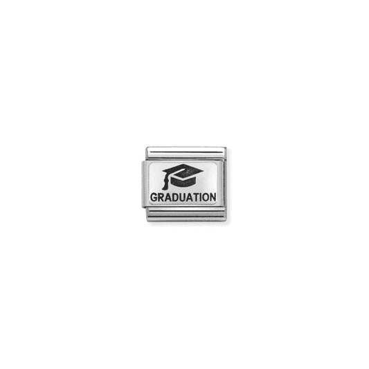 Graduation Hat Charm - Silver