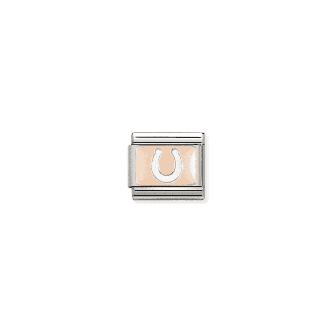 Horseshoe Charm - 9K Rose Gold