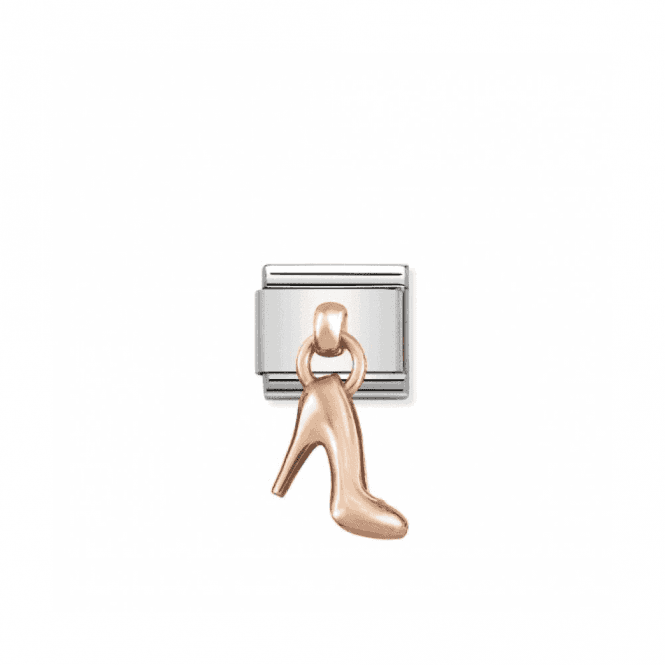 High Heel Shoe 9K Rose Gold Drop Charm