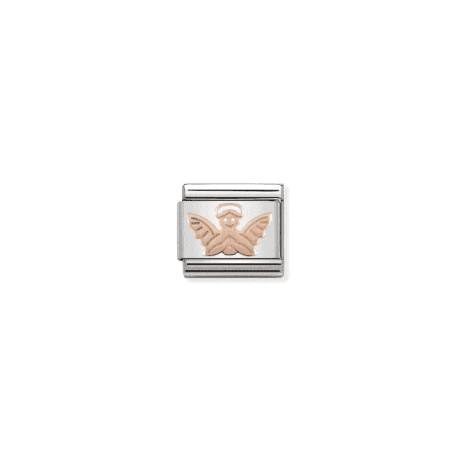 Angel Figure Charm - 9K Rose Gold