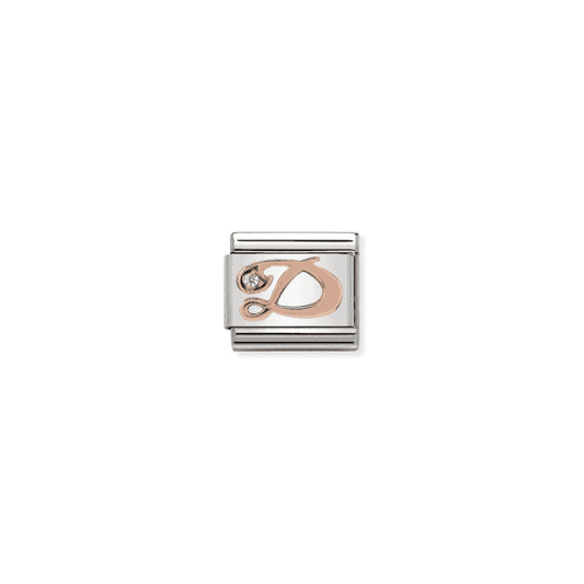 D Charm - 9K Rose Gold and CZ