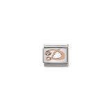 D Charm - 9K Rose Gold and CZ
