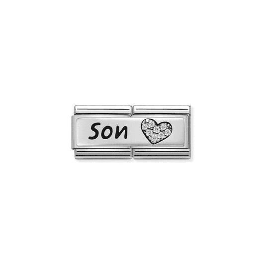 Son Double Charm - Silver and CZ