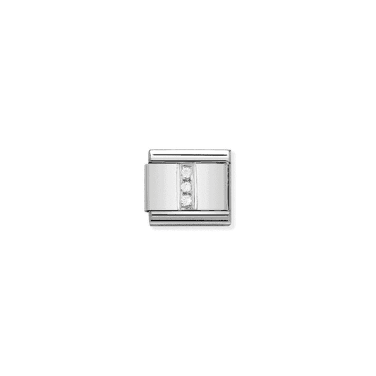 I Letter Charm - Silver-CZ