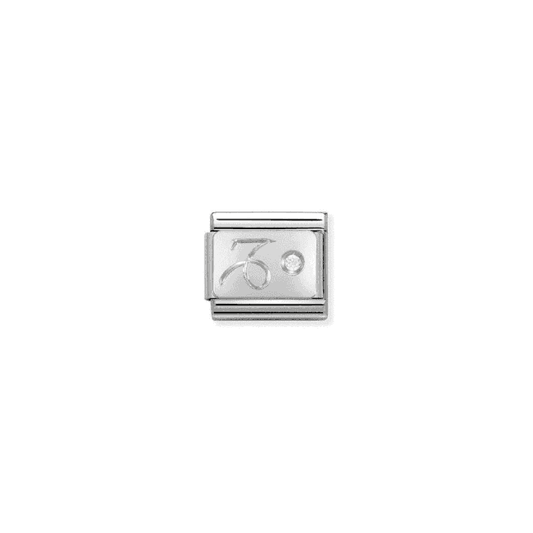 Star Sign Capricorn Charm - Silver-CZ