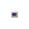 Amethyst Oval Charm - Silver