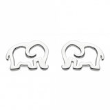 Elephant Outline Stud Earrings