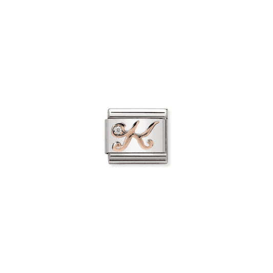 K Charm - 9K Rose Gold and CZ