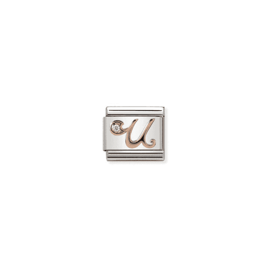 U Charm - 9K Rose Gold and CZ