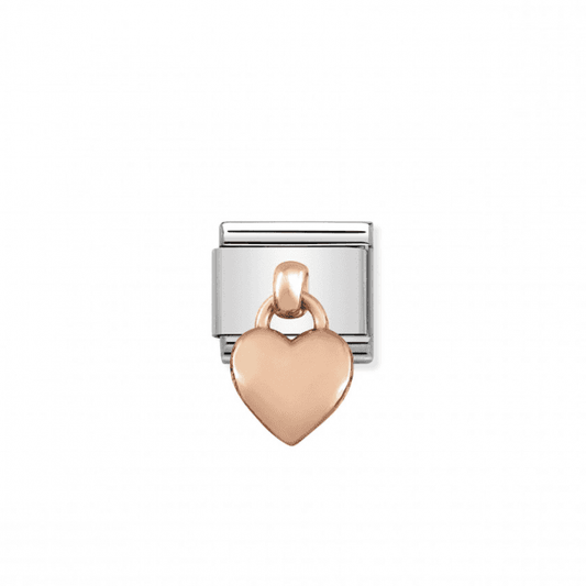 Heart 9K Rose Gold Drop Charm