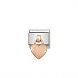 Heart 9K Rose Gold Drop Charm