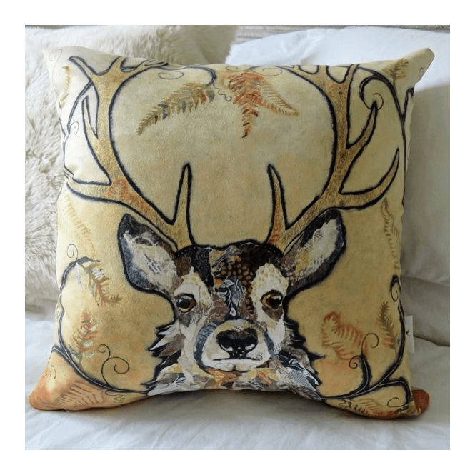 Golden Monarch Stag Cushion