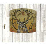 Golden Monarch Stag Lampshade - 30cm Ceiling Pendant