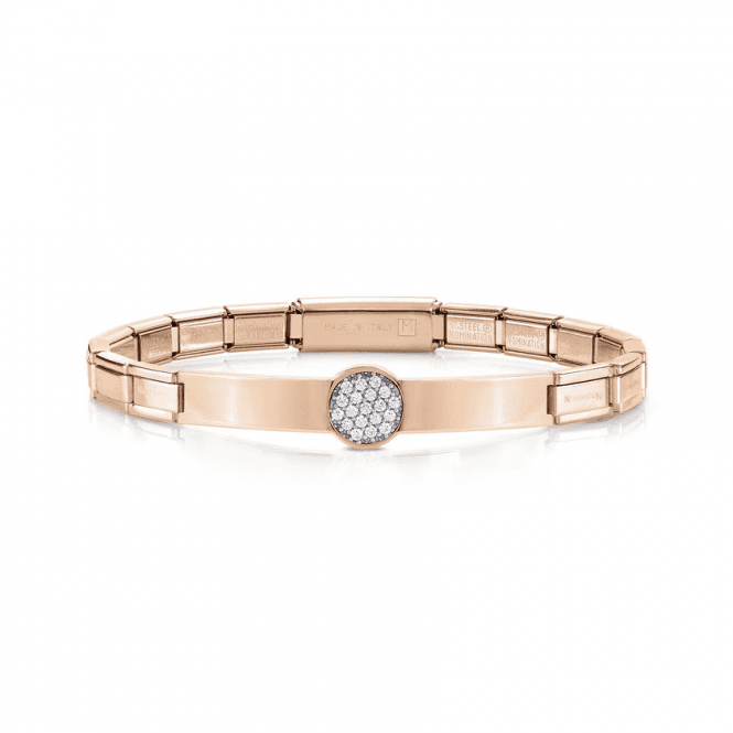 CZ Circle Bracelet - Rose Gold