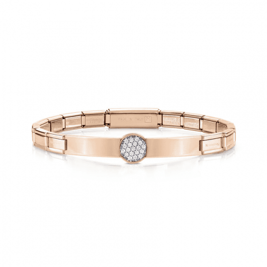 CZ Circle Bracelet - Rose Gold