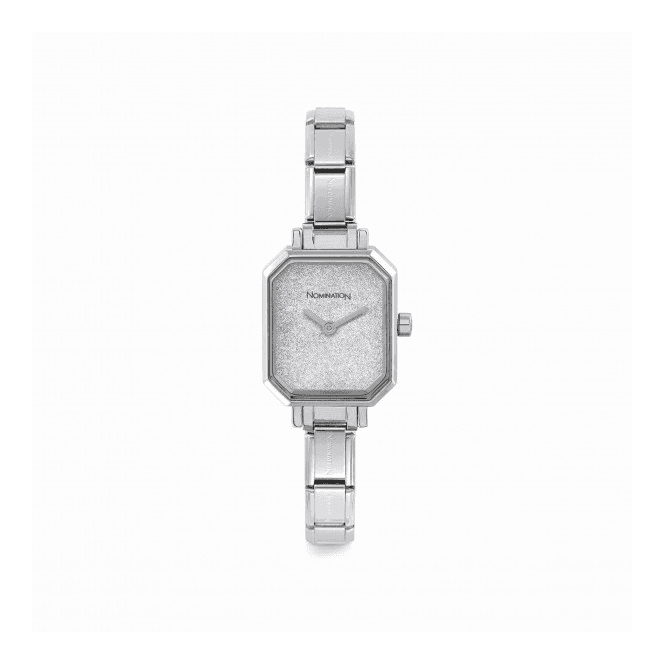 Rectangle Silver Glitter | Composable Watch