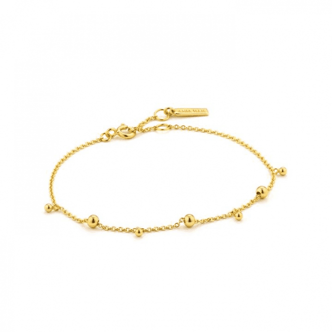 Modern Gold Drop Balls Bracelet