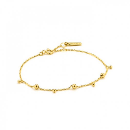 Modern Gold Drop Balls Bracelet