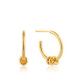 Modern Yellow Gold Hoop Earrings