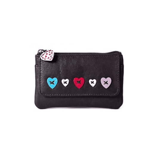 Lucy Heart Coin Purse in Black