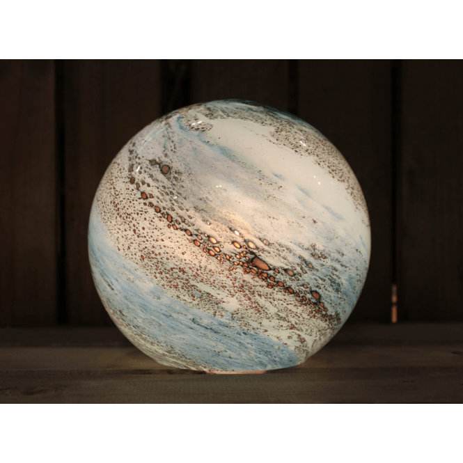 Olivia Cloudy Copper Round Glass Light