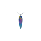 Curved Rainbow And Blue Pendant