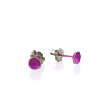 Round Concave Domes Studs in Pink