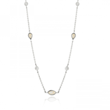 Silver Opal Colour Necklace