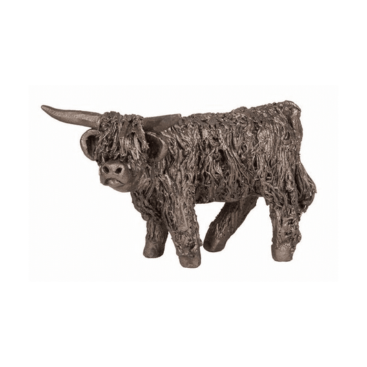 Angus Highland Cow Standing Sculpture