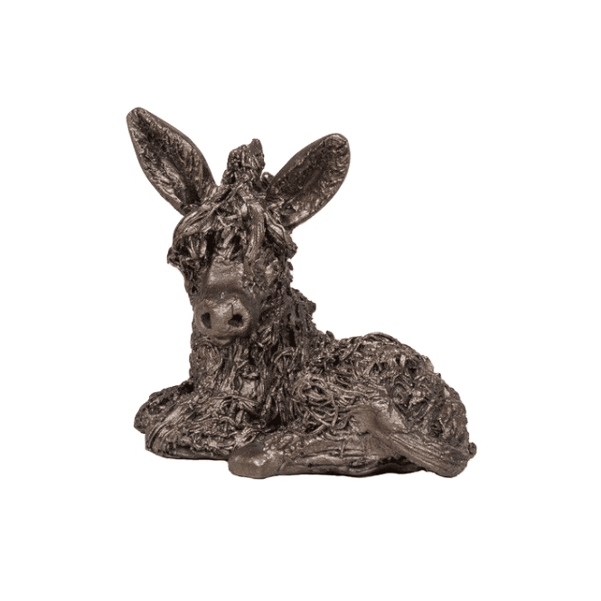 Dusty Donkey Sitting Sculpture