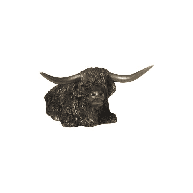 Medium Highland Bull Sitting Sculpture