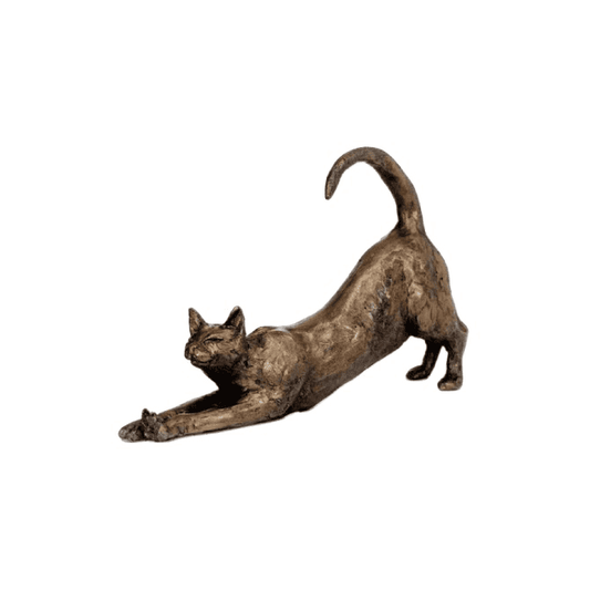 James Stretching Cat Sculpture