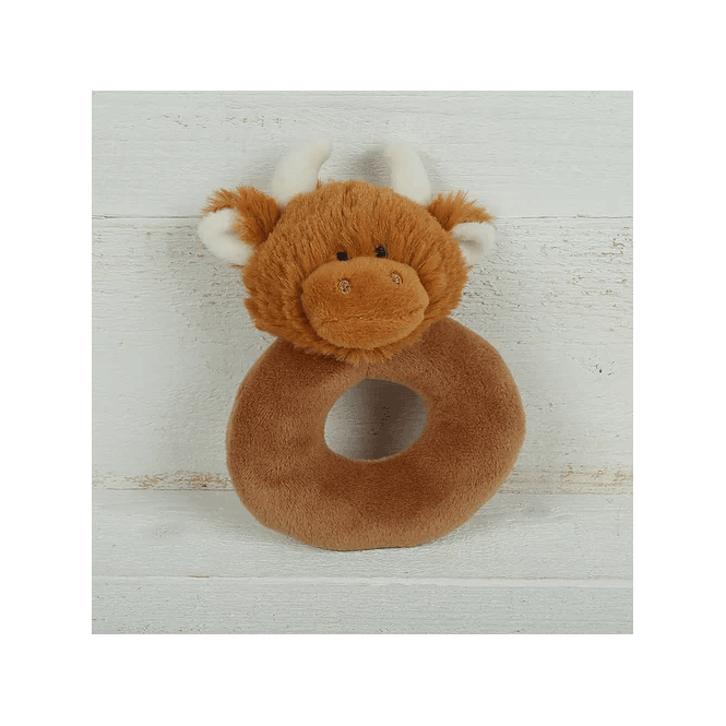 Highland Cow Baby Rattle