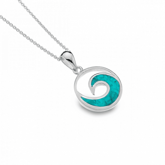 Turquoise Ocean Wave Pendant