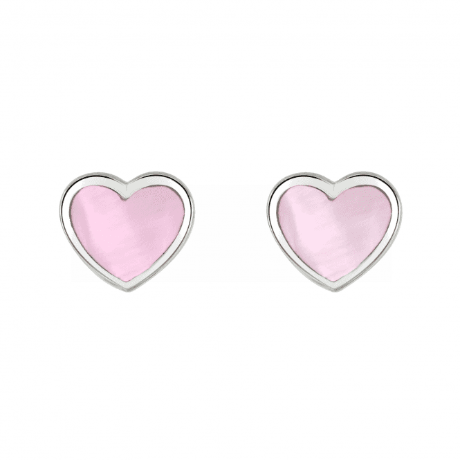 Sterling Silver & Pink Mother of Pearl Stud Earrings