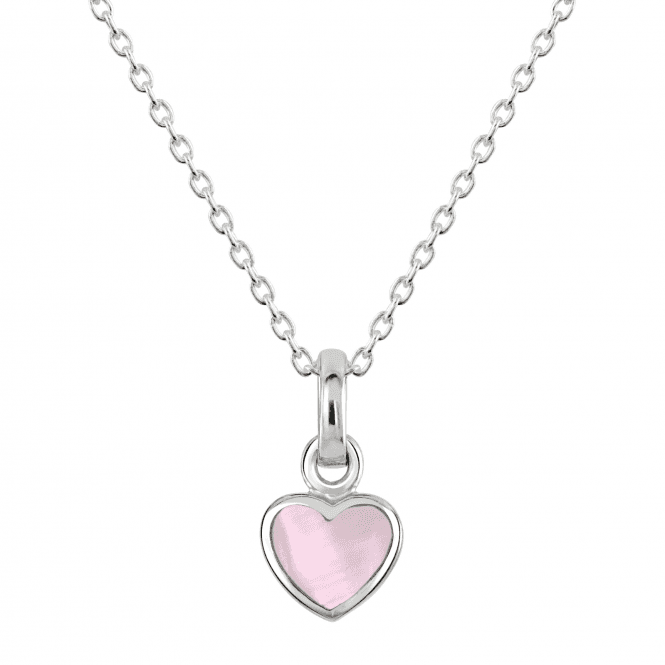 Sterling Silver & Mother of Pearl Pink Heart Pendant