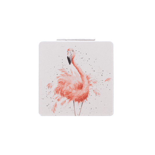 Flamingo Square Pocket Mirror