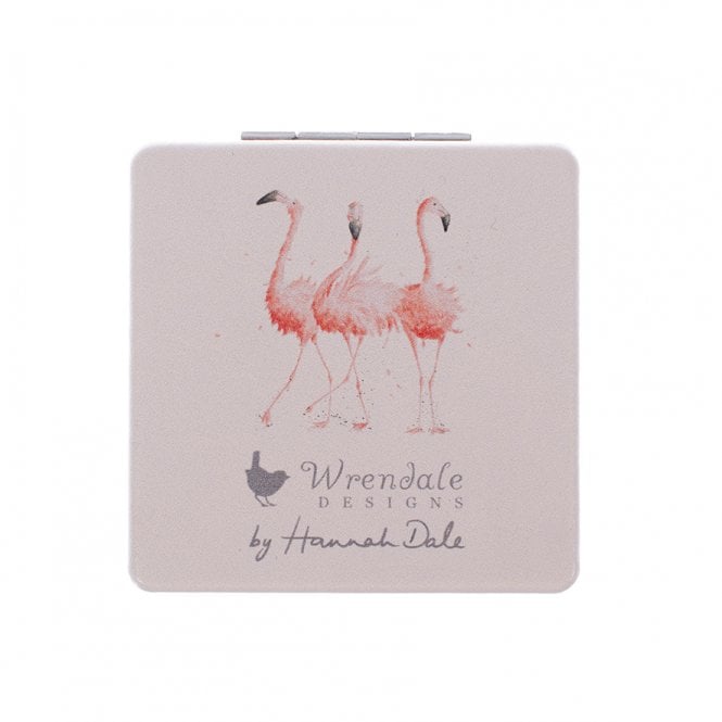 Flamingo Square Pocket Mirror